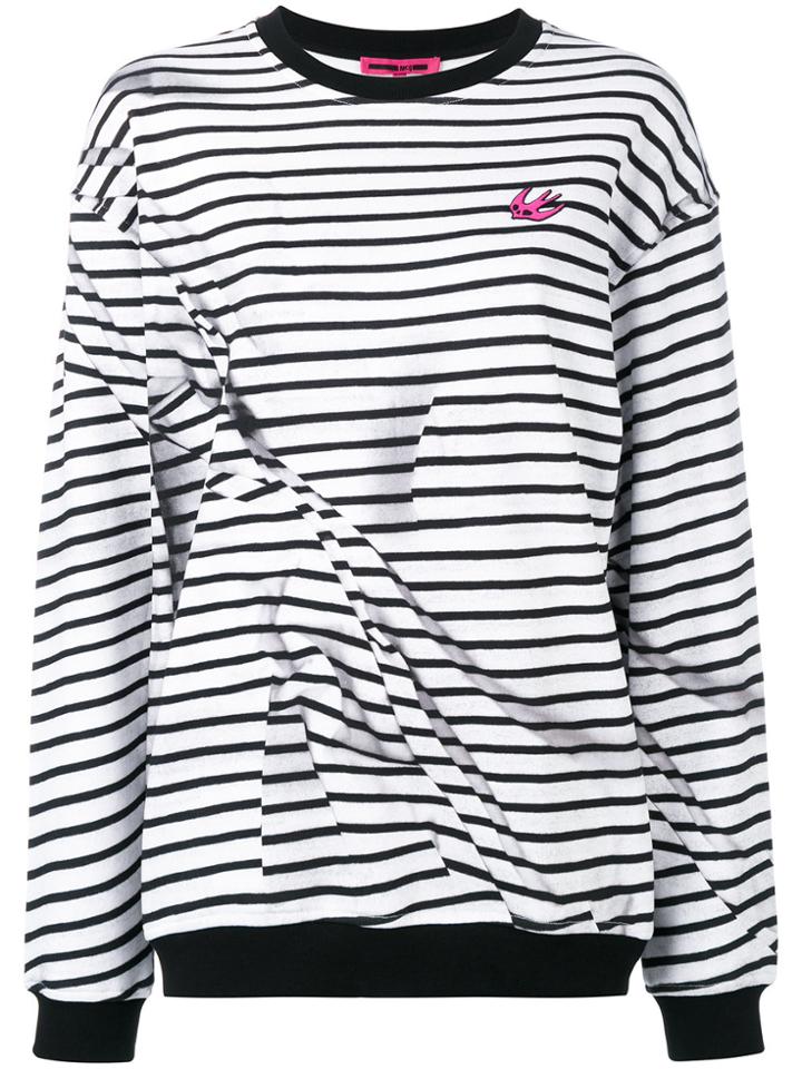 Mcq Alexander Mcqueen Broken Stripe Sweatshirt - Black