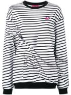 Mcq Alexander Mcqueen Broken Stripe Sweatshirt - Black