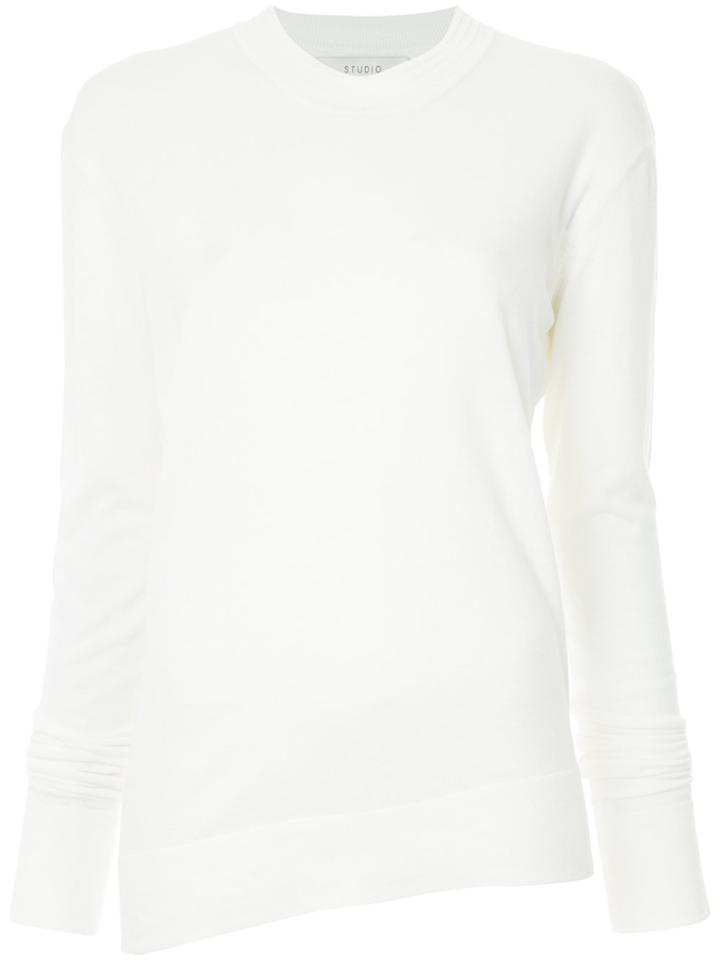 Studio Nicholson Asymmetric Hem Top - White