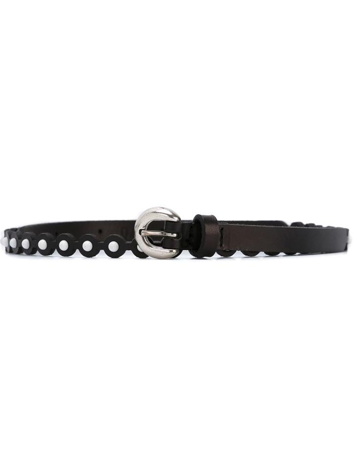 Orciani Studded Belt, Women's, Size: 85, Black, Leather