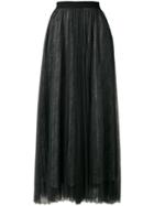 Fabiana Filippi Glitter Tulle Midi Skirt - Black