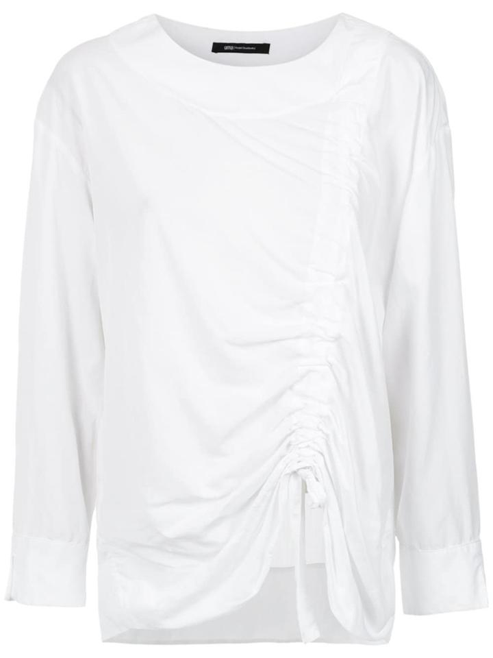 Uma Raquel Davidowicz Chef Draped Blouse - White