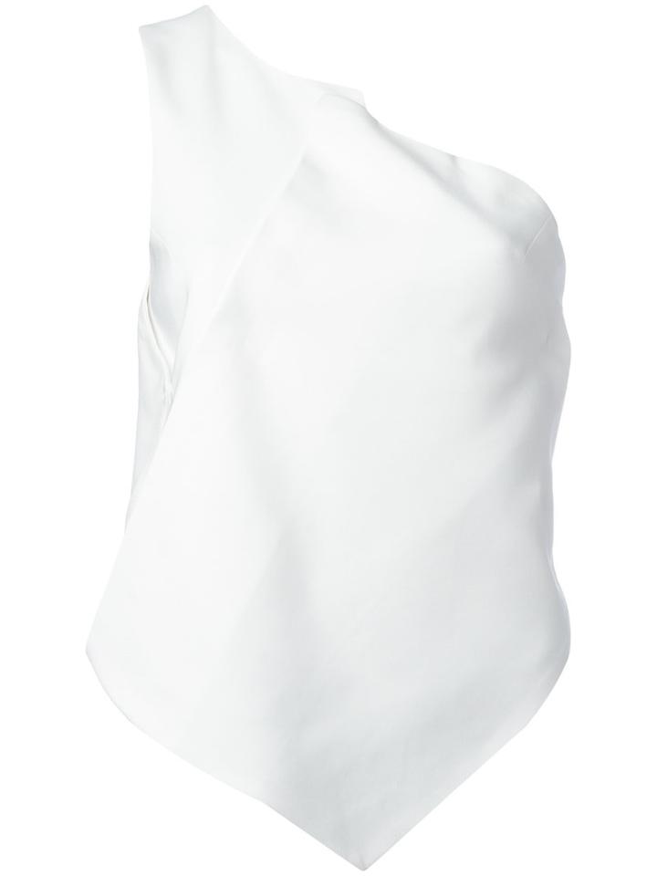 Federica Tosi - Asymmetric Top - Women - Spandex/elastane/viscose - S, Women's, White, Spandex/elastane/viscose