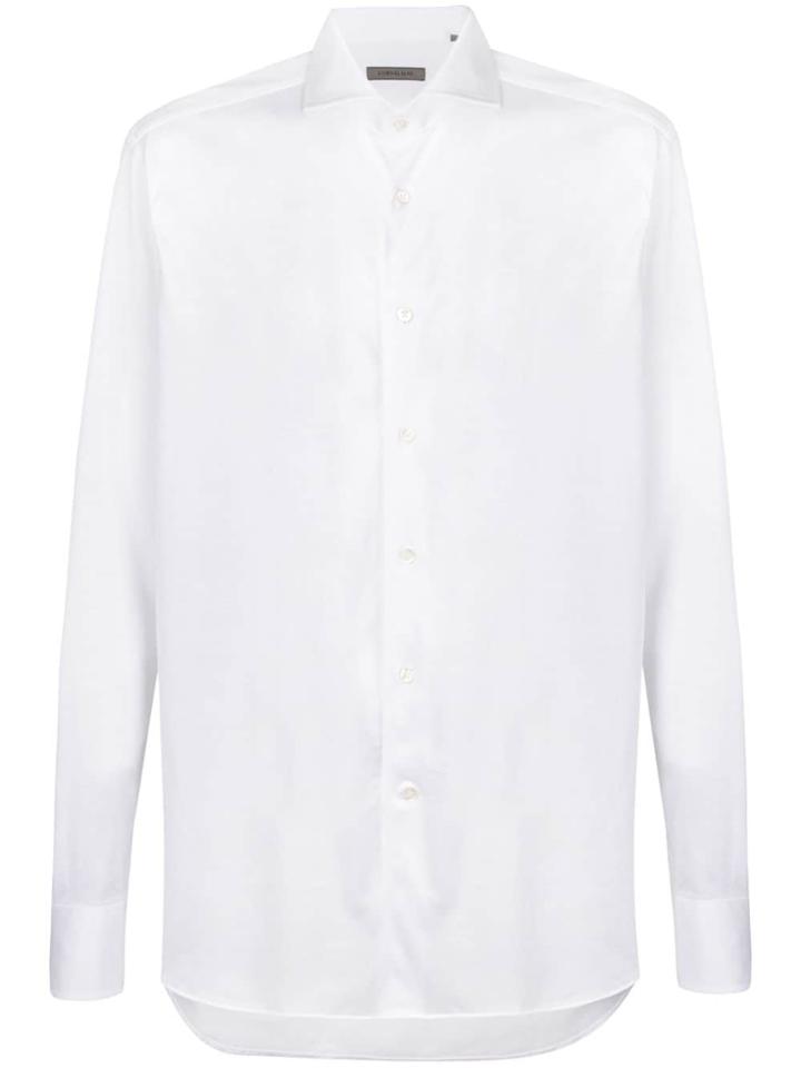 Corneliani Longsleeved Buttoned Shirt - White