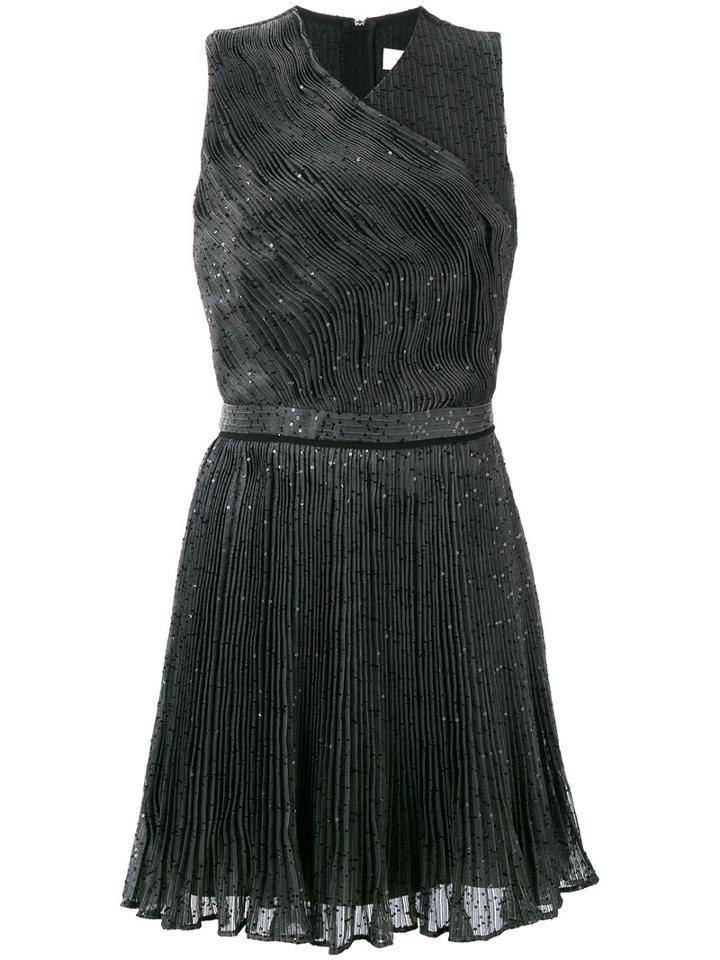 Carven - Sequinned Pleated Dress - Women - Silk/polyamide/polyester/viscose - 42, Grey, Silk/polyamide/polyester/viscose