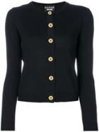 Boutique Moschino Grosgrain Trim Cardigan - Black