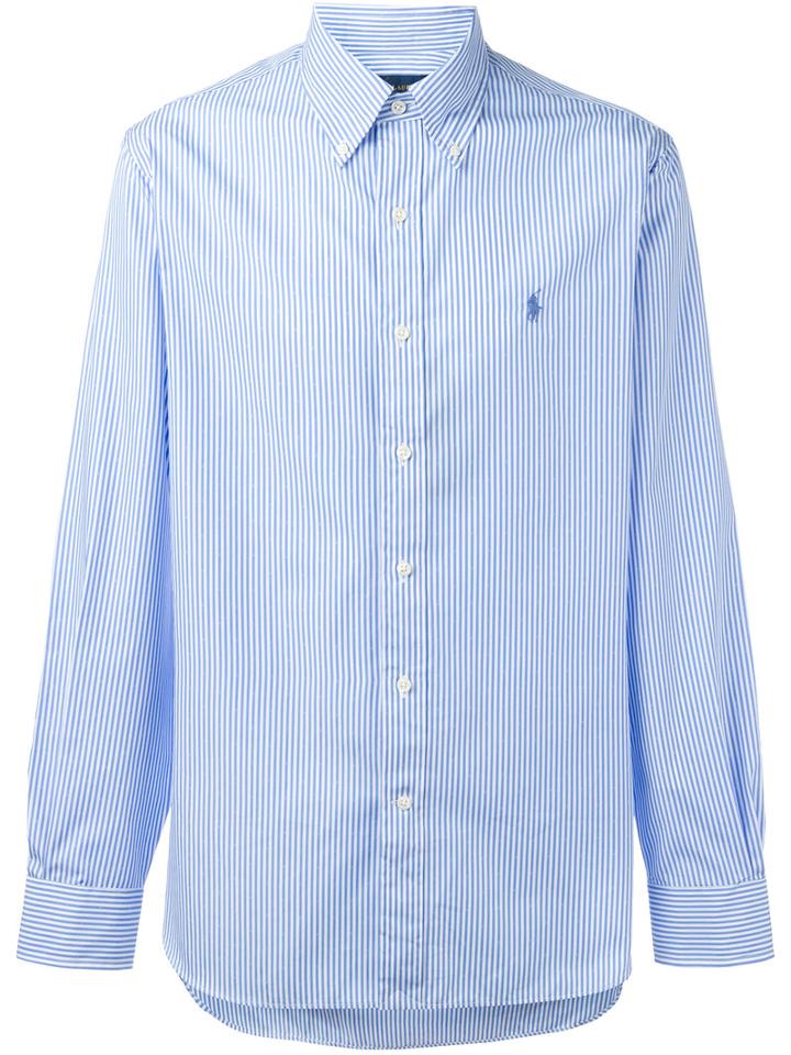 Polo Ralph Lauren Button-down Striped Shirt, Men's, Size: 15 1/2, Blue, Cotton