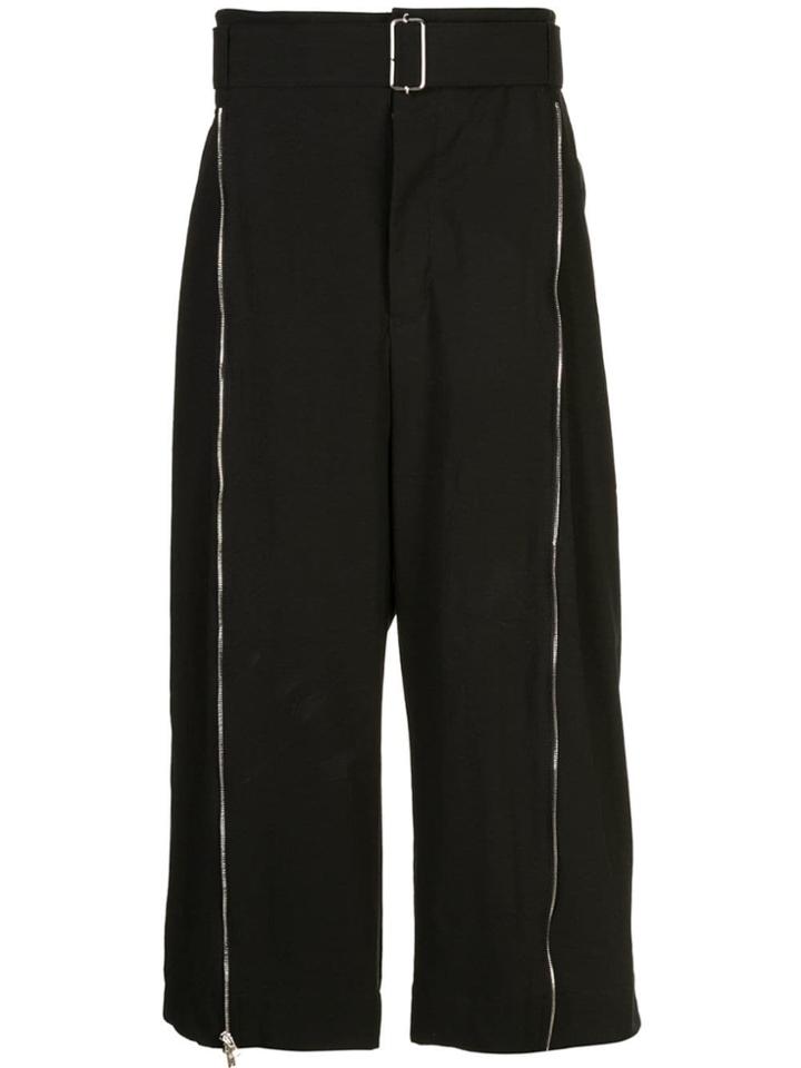The Viridi-anne Wide-leg Cropped Trousers - Black