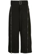 The Viridi-anne Wide-leg Cropped Trousers - Black