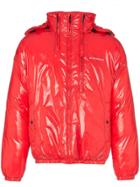 Givenchy High Shine Hooded Puffer Jacket - Red
