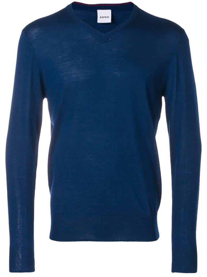 Aspesi Classic V-neck - Blue