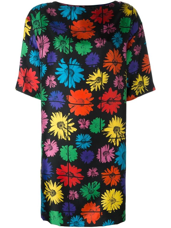 Moschino Floral Print Dress, Women's, Size: 48, Silk