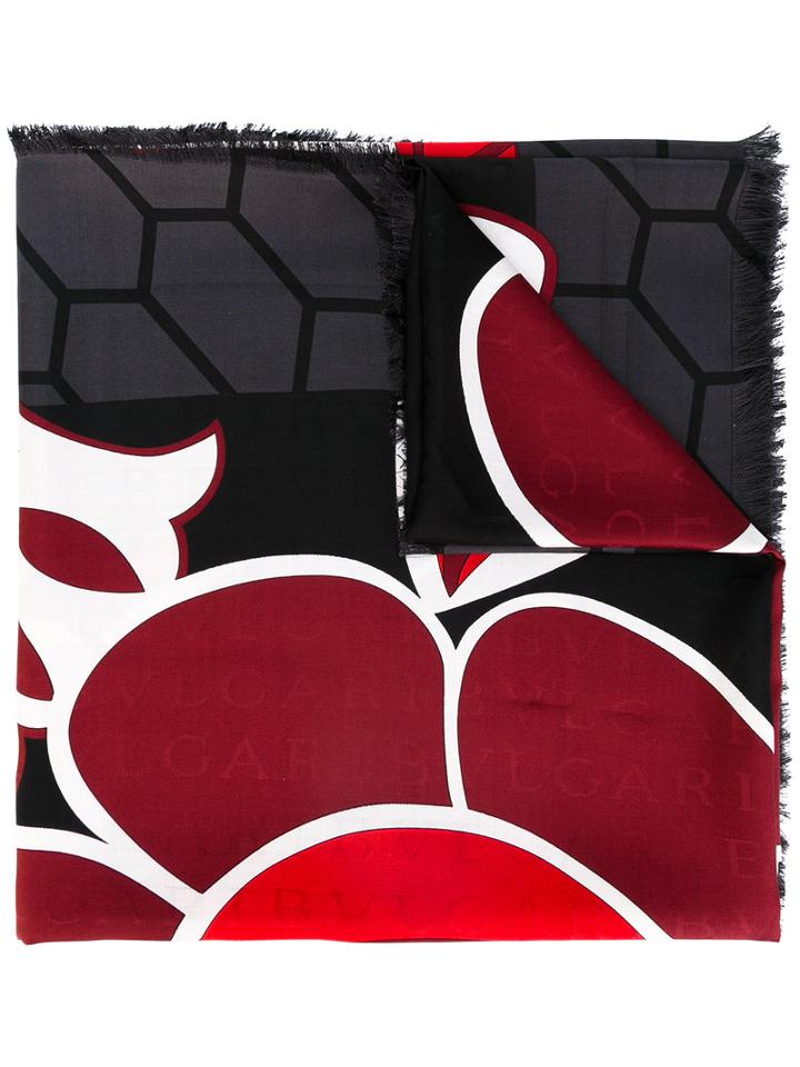 Bulgari - Printed Scarf - Women - Silk - One Size, Black, Silk