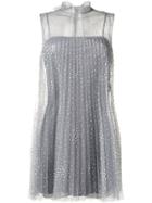 Red Valentino Red Valentino - Woman - Tullepleated Mini Dress - Grey