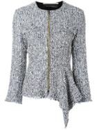 Roland Mouret 'delen' Jacket, Women's, Size: 12, Grey, Cotton/acrylic/polyamide/wool