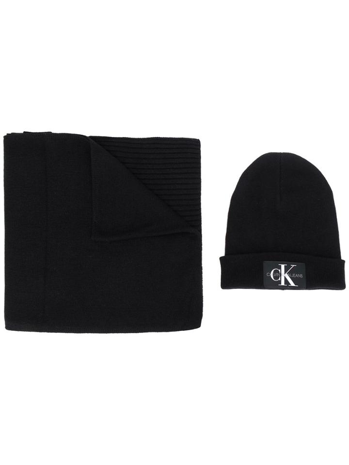 Calvin Klein Beanie And Scarf Set - Grey