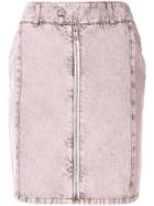 Msgm Gonna In Denim/denim Skirt - Pink