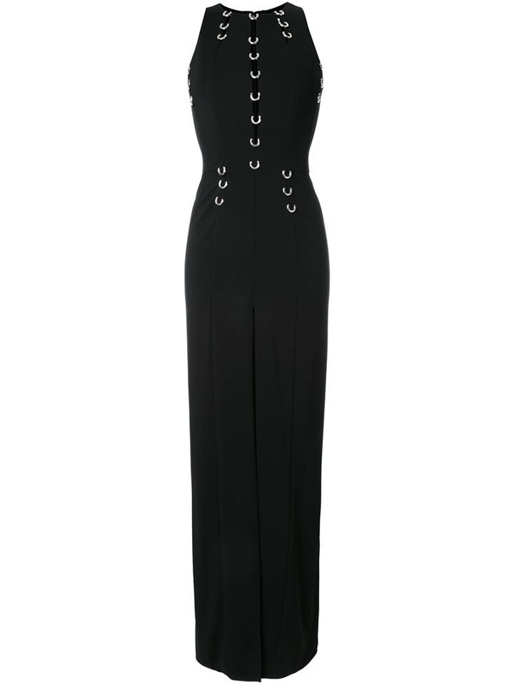 Mugler Eyelet Slit Dress