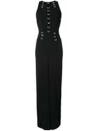 Mugler Eyelet Slit Dress