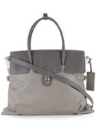 Potior - Contrast Tote - Women - Calf Leather - One Size, Women's, Grey, Calf Leather