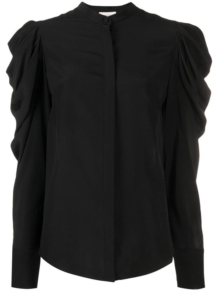Alexander Mcqueen Ruffle Shoulder Blouse - Black