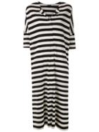 Osklen Narrow Rustic Stripe Midi Dress - Neutrals