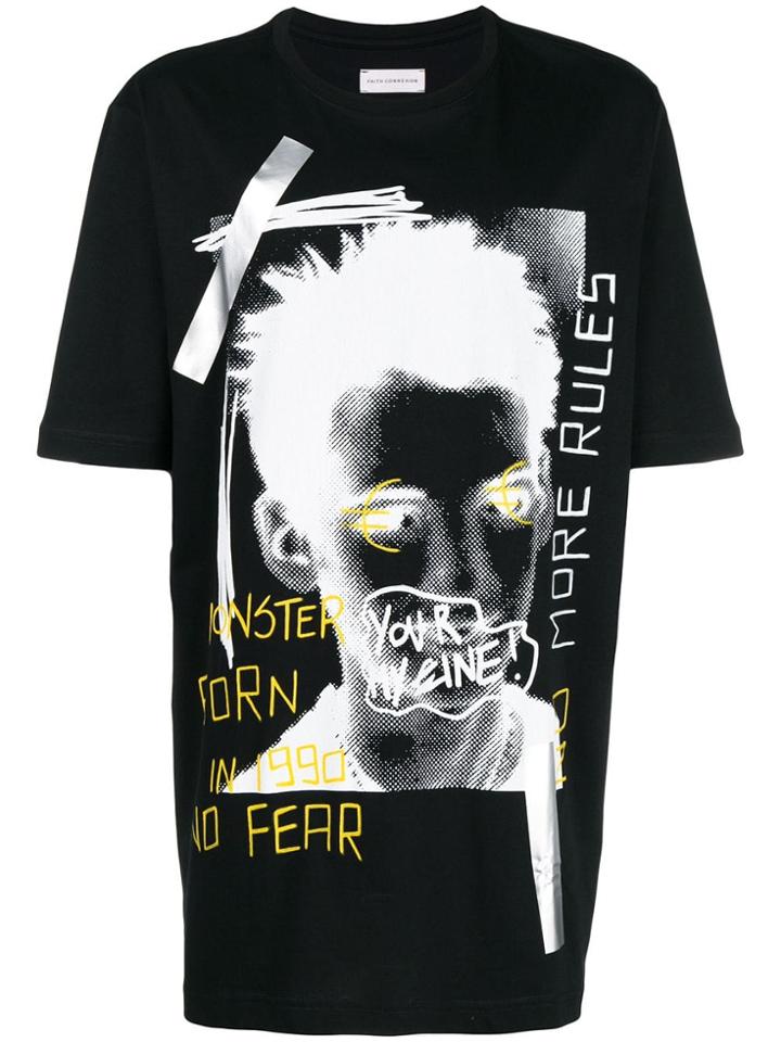 Faith Connexion Graphic Print T-shirt - Black