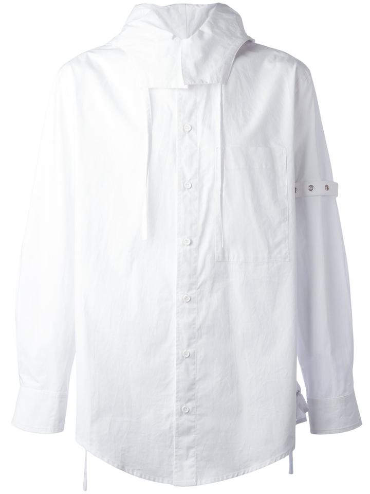 Craig Green Plain Hooded Shirt, Men's, Size: Xl, White, Cotton