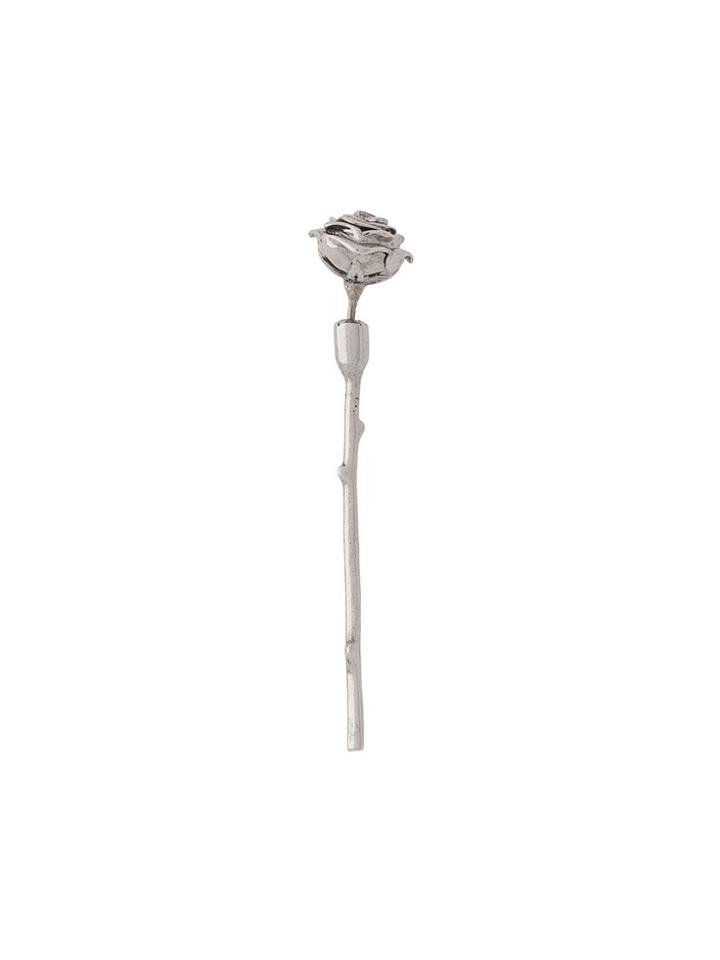 Alan Crocetti Rose Earrings - Silver