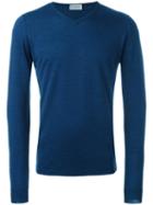 John Smedley 'ashmount' Sweater, Men's, Size: Medium, Blue, Merino