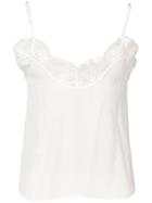 Iro Embroidered Lace Slip Top - White