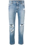 Dolce & Gabbana Distressed Cropped Jeans - Blue