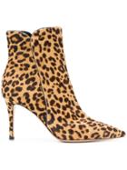 Gianvito Rossi Leopard Print Boots - Brown