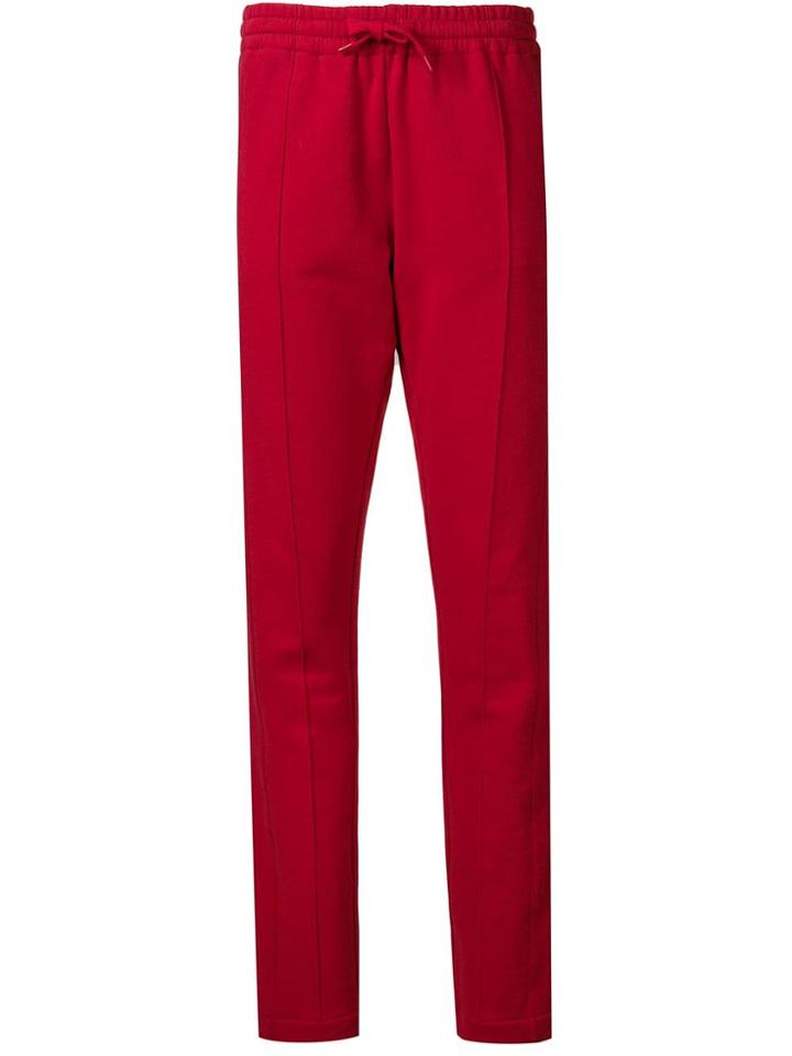 Alexandre Vauthier Embellished Brooch Track Pants - Red