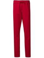 Alexandre Vauthier Embellished Brooch Track Pants - Red