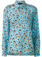 Vanessa Seward - Animal-print Shirt - Women - Silk - 38, Blue, Silk