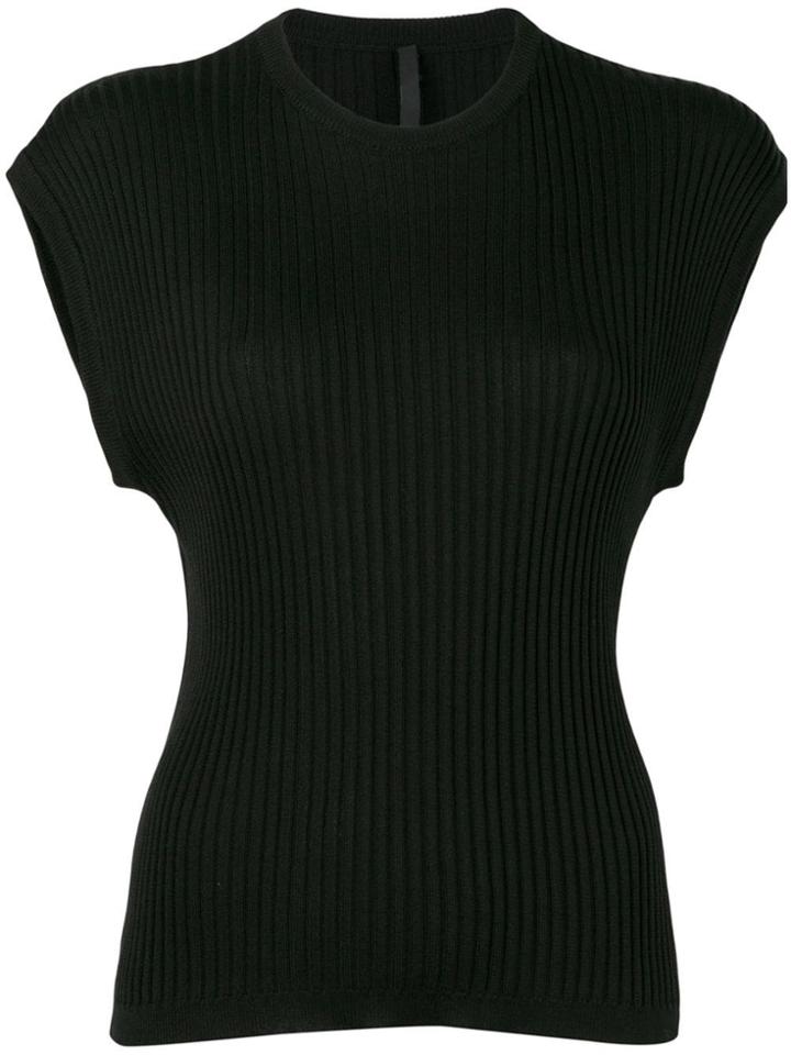 Sara Lanzi Ribbed T-shirt - Black