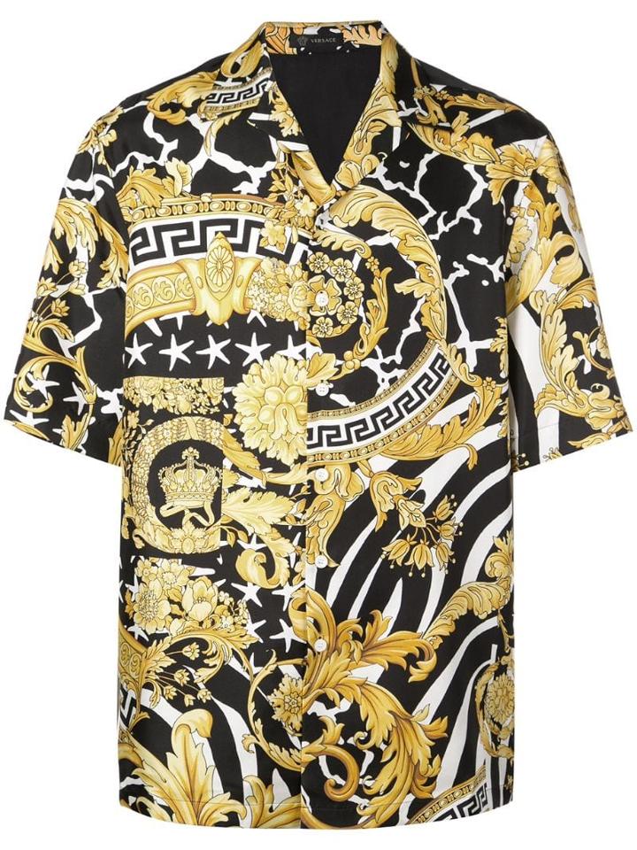 Versace Barocco Printed Shirt - Black