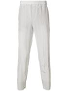 Neil Barrett Creased Tapered Trousers - Grey