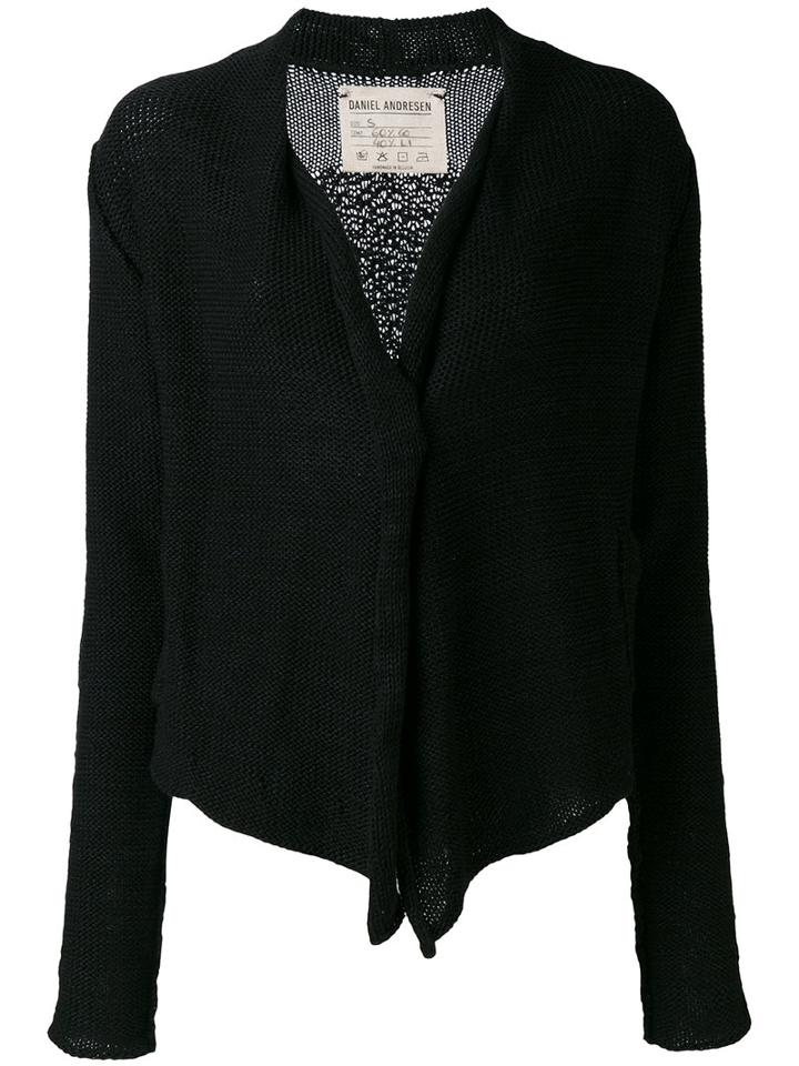 Daniel Andresen - Kip Cardigan - Women - Cotton/linen/flax - S, Black, Cotton/linen/flax