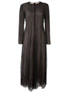 Lanvin Hole Draped Detailing Dress, Women's, Size: 36, Black, Silk/cotton