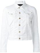 Dsquared2 Classic Denim Jacket, Women's, Size: 42, White, Cotton/spandex/elastane