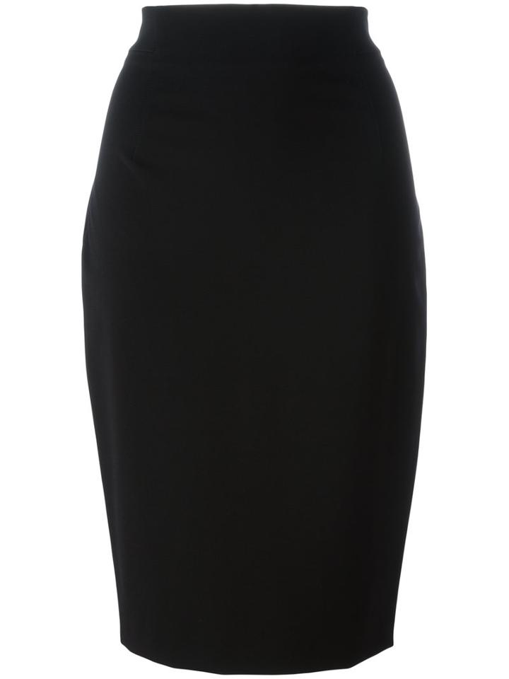 Plein Sud Jeanius Plain Fitted Skirt, Women's, Size: 40, Black, Polyamide/viscose/spandex/elastane