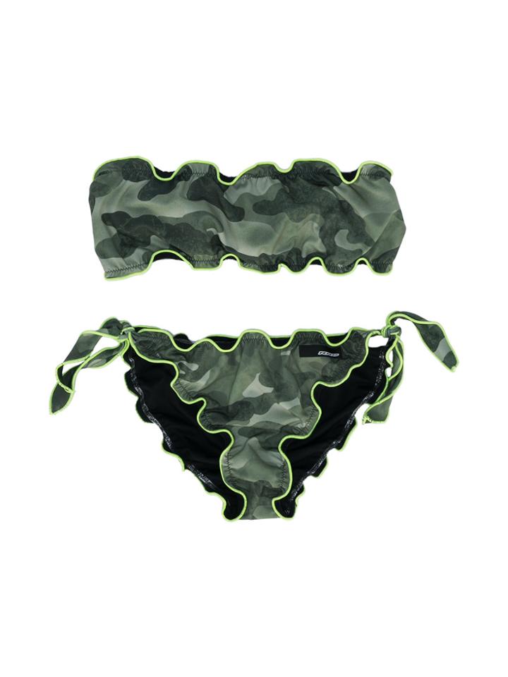 Rrd Kids Teen Scalloped Strapless Bikini - Green