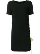 Versus Side Lace-up Detail T-shirt Dress - Black