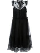Marco Bologna Sleeveless Tulle Dress, Women's, Size: 44, Black, Polyimide