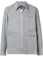 A.p.c. Striped Shirt Jacket - Grey