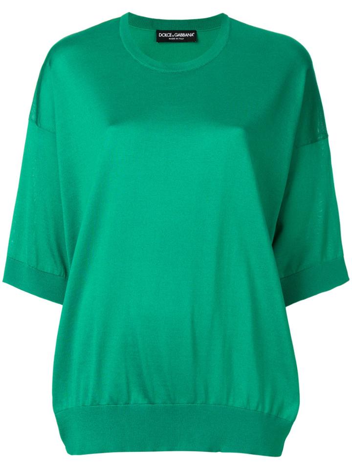 Dolce & Gabbana Silk Top - Green