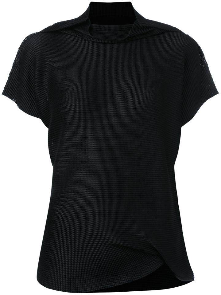 Issey Miyake Cauliflower Cowl-neck Knitted Top, Women's, Black, Polyester