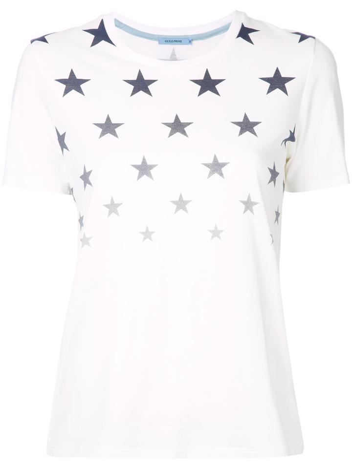 Guild Prime Star Print T-shirt, Women's, Size: 36, White, Cotton